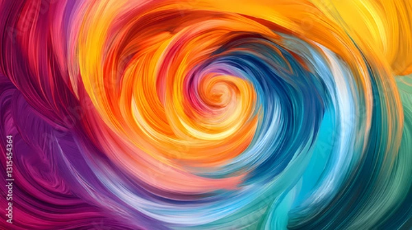 Fototapeta Colorful abstract background with grainy textures swirling together. Harmonious - Garden. Illustration