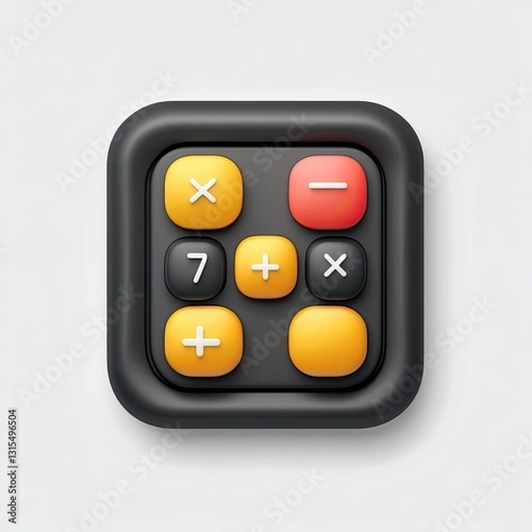 Obraz Digital calculator app icon design
