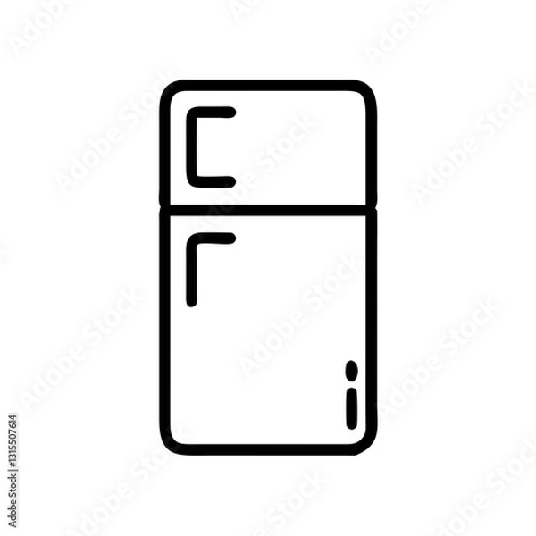 Fototapeta Freezer icon in minimalist style, home appliance concept