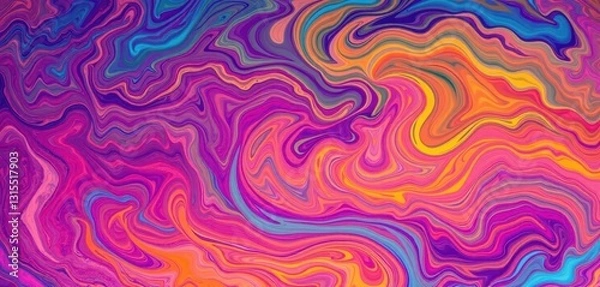 Fototapeta Vibrant swirling hues, dynamic textures, and intense color gradients create a mesmerizing abstract backdrop, creative, dynamic