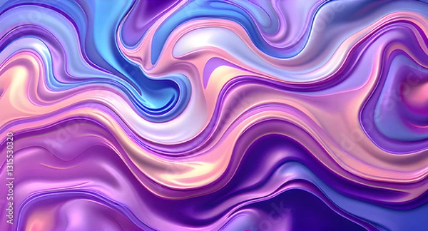 Fototapeta Smooth Gradient Swirling Liquid Art