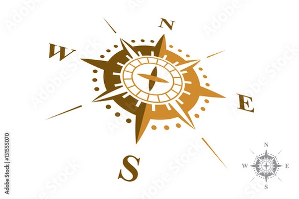 Obraz Compass Logo isolated on white background