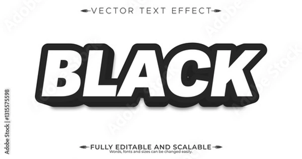 Fototapeta Retro sticker text effect, editable 70s and 80s text style