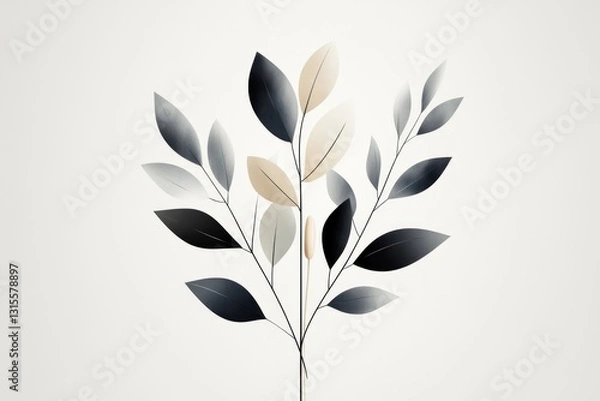 Fototapeta A minimalist design of a single olive on a toothpick, drawn in monochrome with subtle gradients for depth
