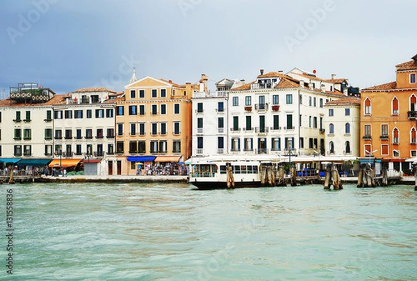 Fototapeta View of Venice cityscape from sea