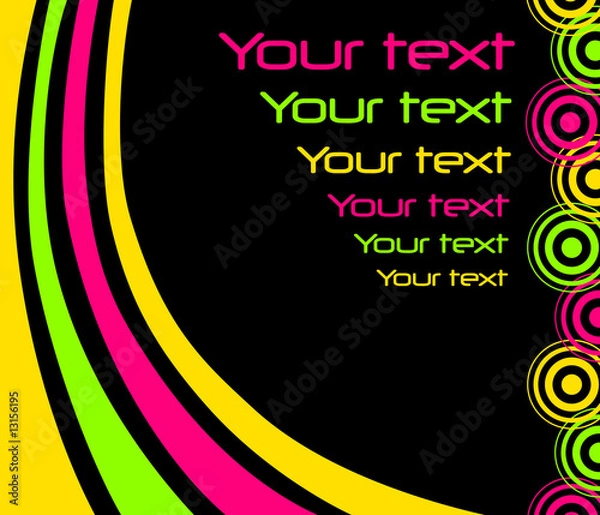 Obraz Retro disco-waves