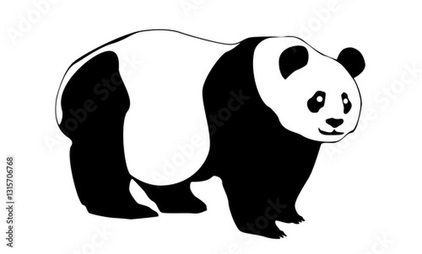Fototapeta Panda silhouette