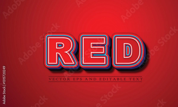 Fototapeta red text effect design illustration