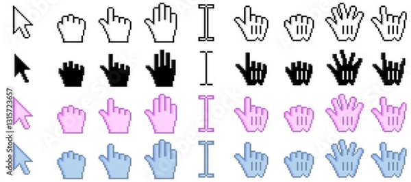 Fototapeta マウスカーソルとポインター 36セット PCとMac 可愛い