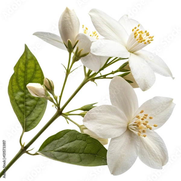 Obraz Jasmine Flower isolated on a transparent background
