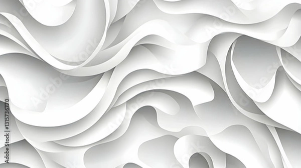 Fototapeta Abstract grayscale waves, flowing design, elegant curves, paper texture, modern background, seamless pattern, stylish backdrop.