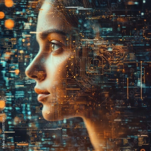 Fototapeta AI-powered data analysis