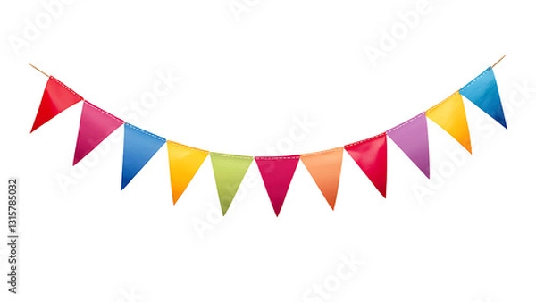 Fototapeta triangular flag on transparent background