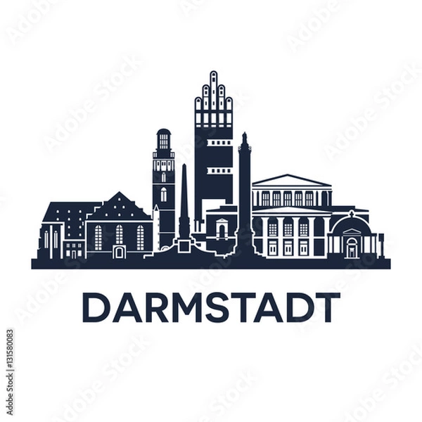 Obraz Darmstadt Skyline Emblem