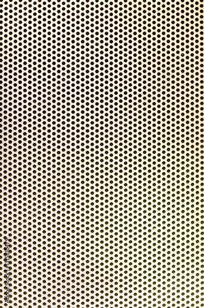 Fototapeta Surface texture of Punched metal sheet. Steel mesh screen background.