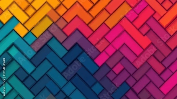 Fototapeta Vibrant Abstract Geometric Background Featuring Colorful Square Patterns