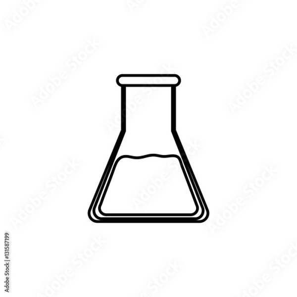 Fototapeta Flask chemistry lab icon vector illustration graphic design