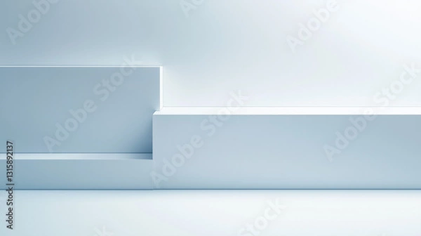 Fototapeta Minimalist white industrial texture with gradient lighting, embodying modern simplicity and clean aesthetics.