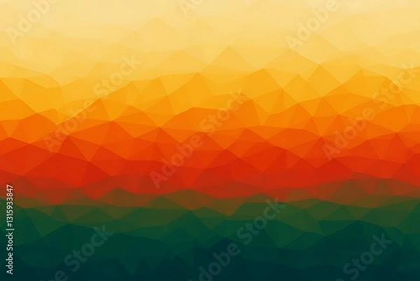 Obraz Orange, red, green low-poly gradient