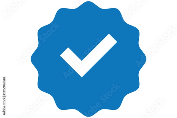 Fototapeta Checkmark icon. Verified checkmark icon set. Vector illustration
