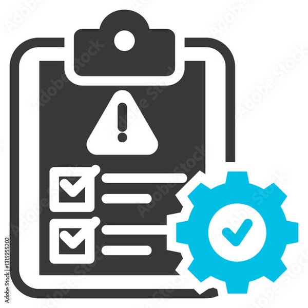 Fototapeta Risk Management Glyph Blue Grey Icon