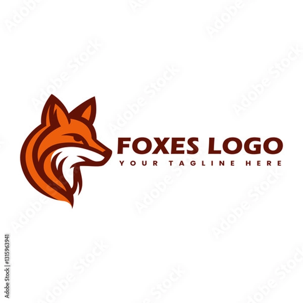 Fototapeta Creative Fox Logo. Elegant and simple Design