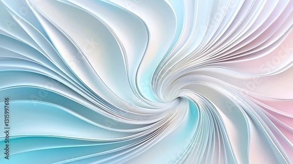 Fototapeta Abstract Swirling Paper Texture with Soft Pastel Colors and Fluid Movement for Creative Backgrounds and Designs
