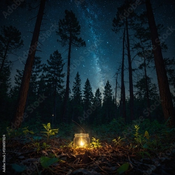 Obraz night in the forest