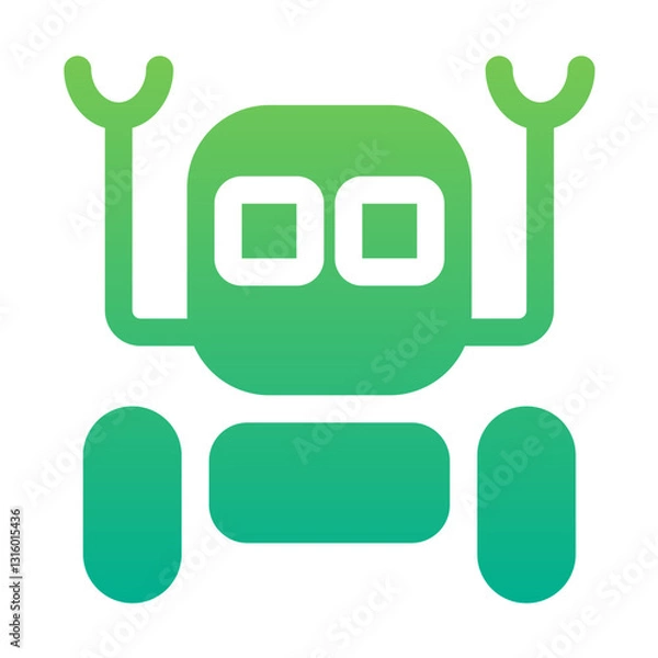 Fototapeta smart robot gradient style
