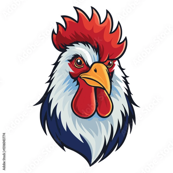 Obraz Brave rooster head mascot