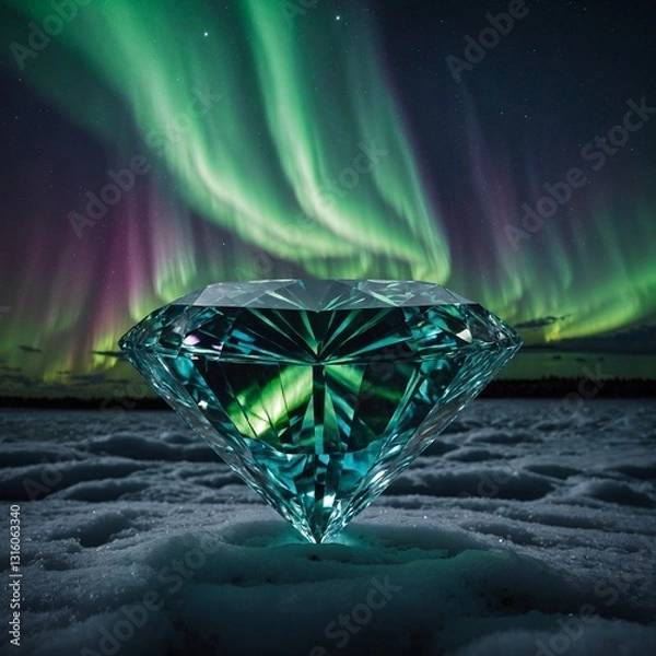 Obraz diamond on black background