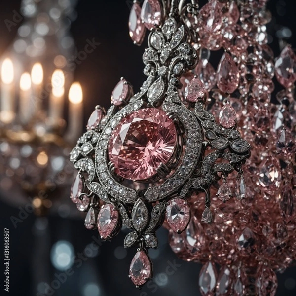 Obraz silver earrings with diamonds