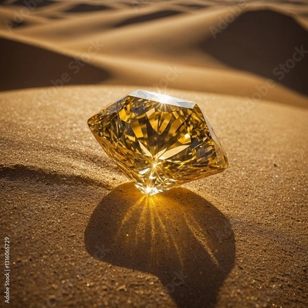 Obraz golden ring with diamonds