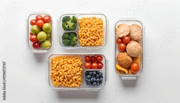 Fototapeta Healthy Meal Prep in Clear Containers