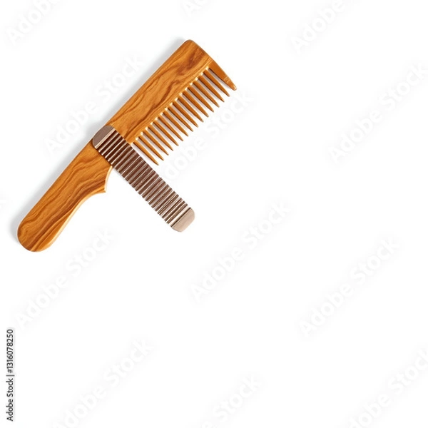 Fototapeta Two combs on white background