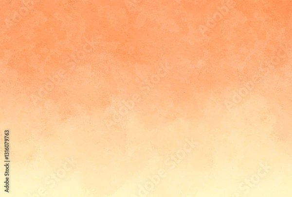 Obraz オレンジと黄色のグラデーションの水彩背景　テクスチャ素材