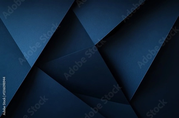 Obraz Abstract Geometric Background With Dark Blue Triangles And Subtle Glittering Texture Perfect For Luxury Branding And Corporate Presentations (Using Generic Terms) ,  keywords"