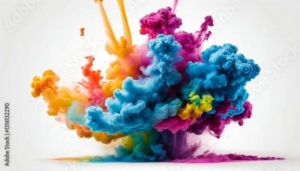 Fototapeta Abstract Colorful Ink Explosion