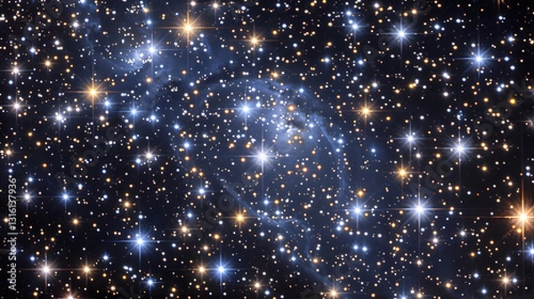 Fototapeta Enchanting Night Sky with Twinkling Star Patterns Creating Celestial Magic