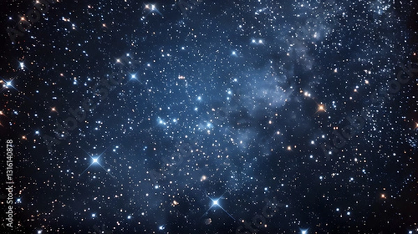 Fototapeta Enchanting Night Sky with Twinkling Star Patterns Creating Celestial Magic