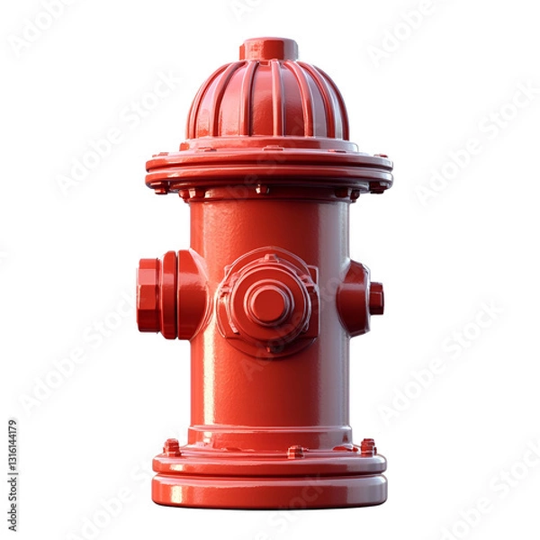 Obraz 3D red fire hydrant icon with glossy surface
