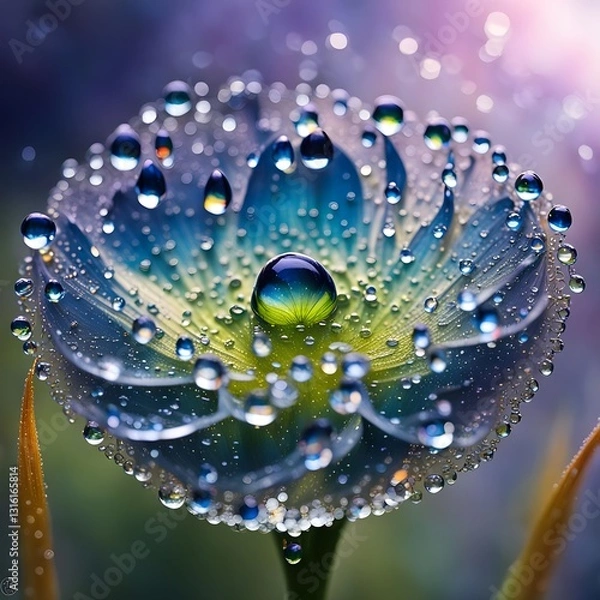 Obraz The cosmos in a dew drop captured by nature