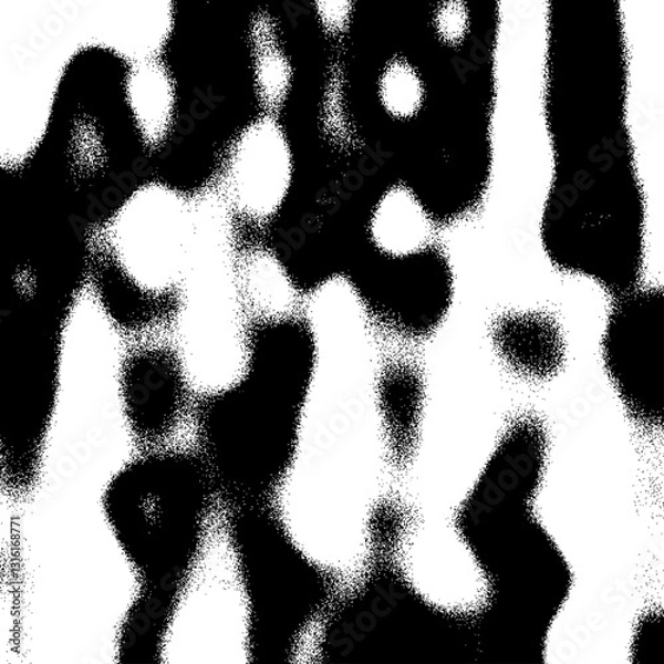 Fototapeta An abstract wavy transparent isolated black grunge texture overlay design element.