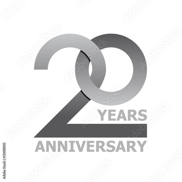 Obraz 20 years anniversary symbol vector