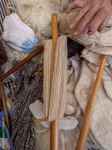 Obraz knitting wool and knitting