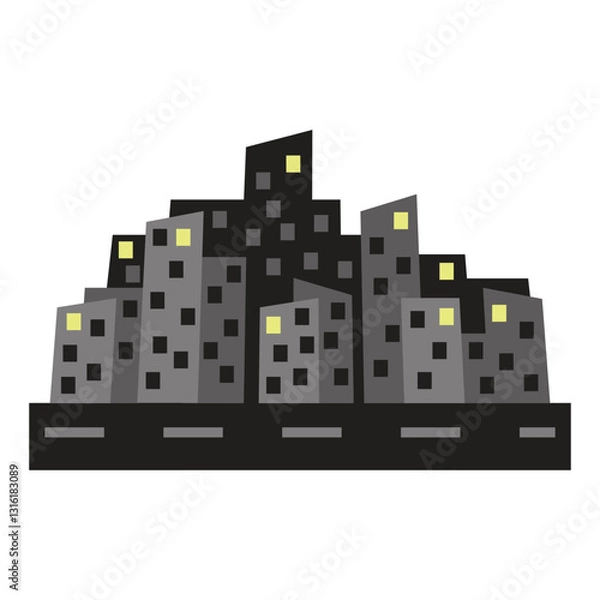 Fototapeta Earth Hour Cityscape