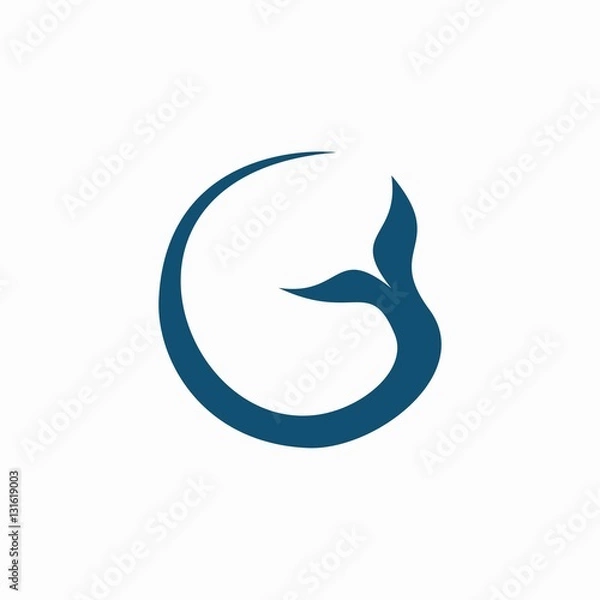 Obraz fish tail logo design