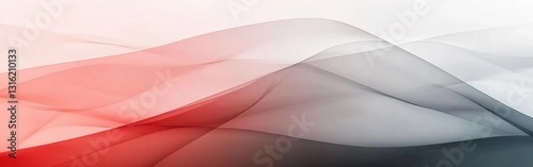Fototapeta Elegant coral and gray blurred edges create a soft abstract composition evoking calmness and balance in visual arts