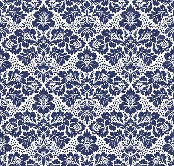 Fototapeta Vector seamless floral damask pattern