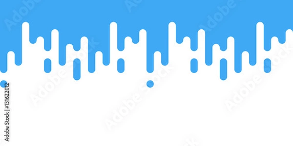 Obraz Vector Seamless Pattern with Flat Rounded Lines, Abstract Drops Gradient